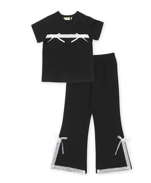 Cotton_Jersey_Half_Sleeves_Solid_Top_And_Pant_Set_Black