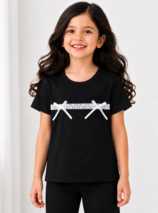 Cotton_Jersey_Half_Sleeves_Solid_Top_And_Pant_Set_Black