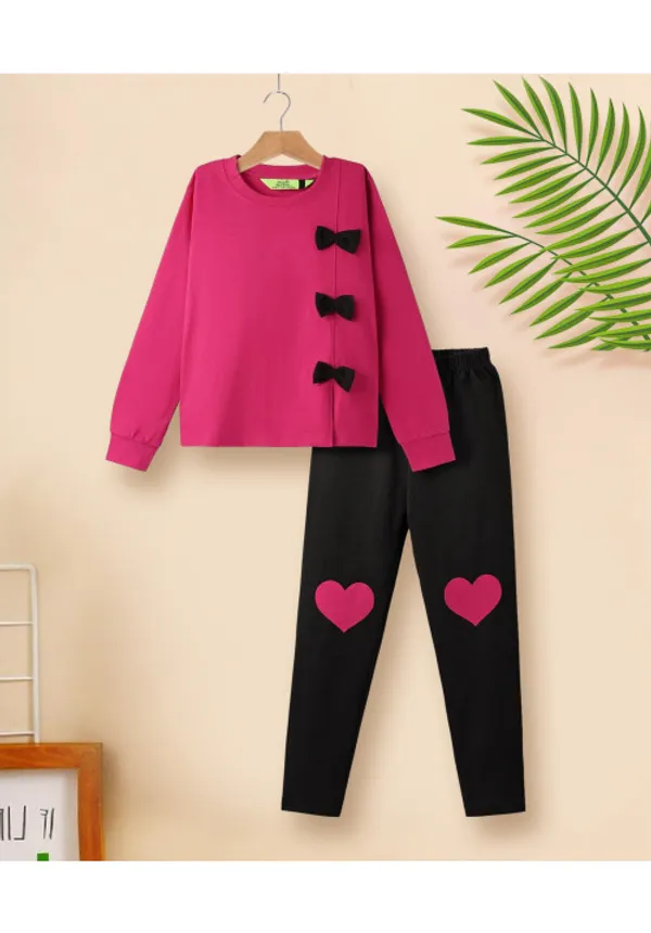Cotton_Bow_Top_With_Cotton_Spandex_Legging_Set