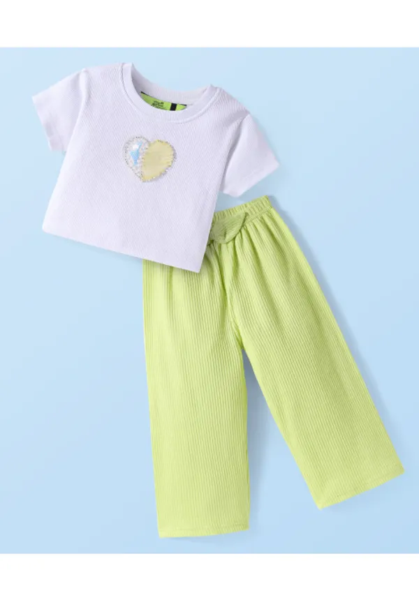 Girl_S_Fitted_Crop_Top_With_Jaquard_Plazzo