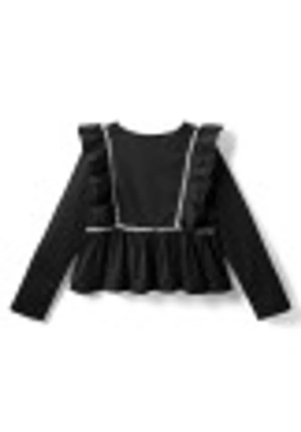Cotton_Fit_And_Flare_Ruffle_Top_With_Cotton_Spandex_Denim_Bell_Bottom