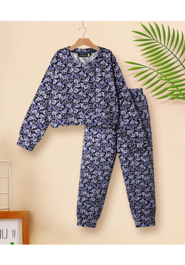 Cotton_Spandex_Floral_Printed_Top_Jogger_Set