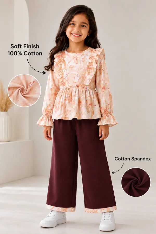 Pink_Floral_Printed_Peplum_Top_For_Girls