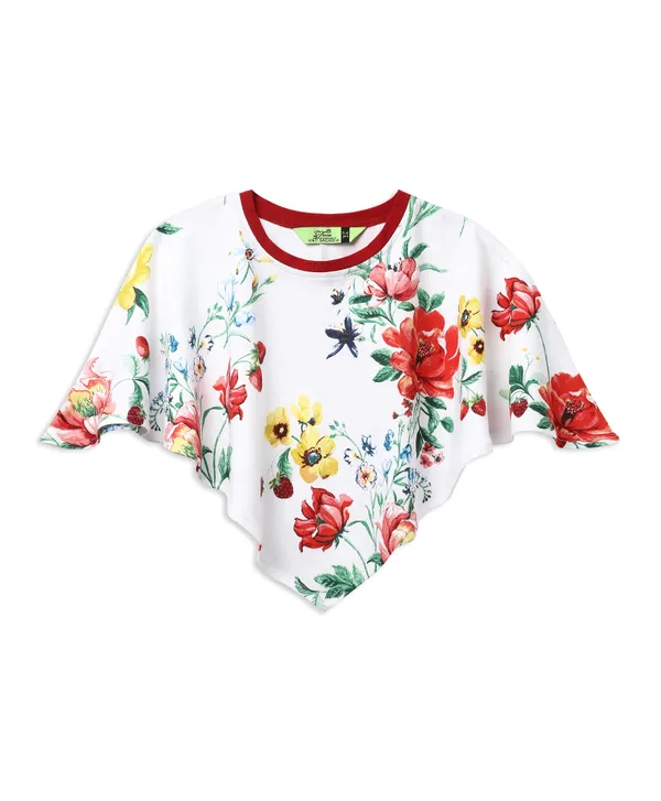 Red_Cotton_Blend_Floral_Cape_Co-Ord_Set_For_Girls