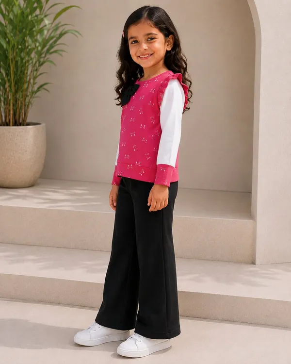 Pink_Printed_Top_And_Black_Wide_Leg_Pants_Set_For_Girls