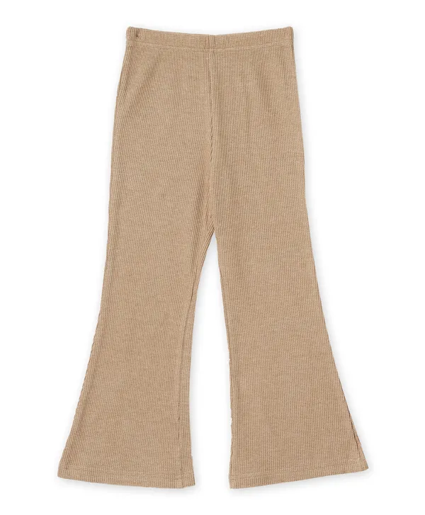 Beige_Ribbed_Ruffle_Top_And_Flared_Pants_Set_For_Girls