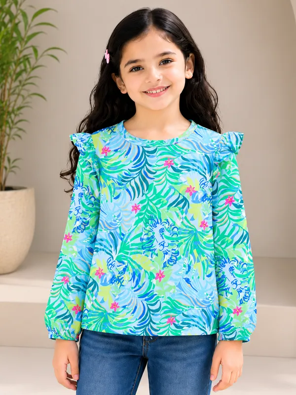 Multicolor_Cotton_Regular_Fit_Top_For_Girls