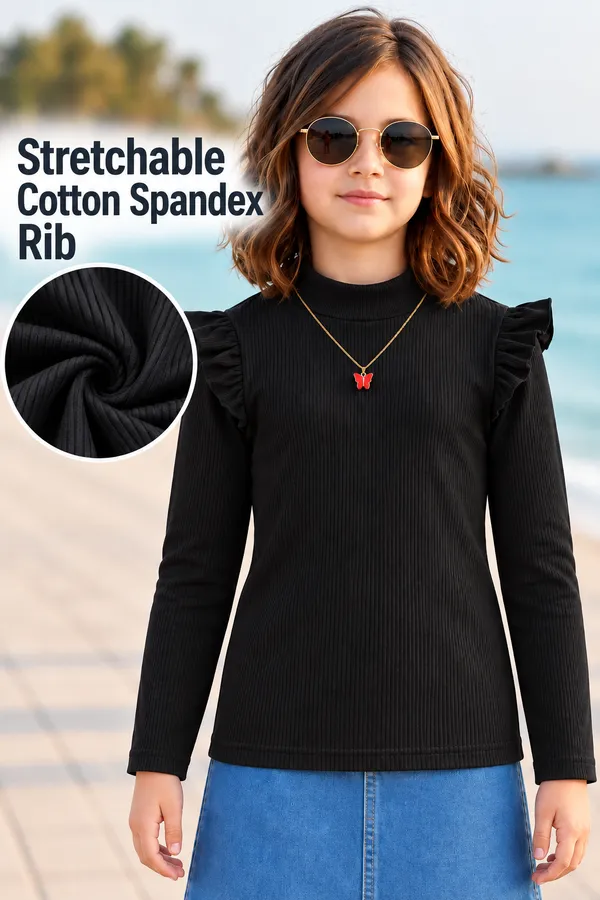 Full_Sleeves_Solid_Top_With_Butterfly_Chain_