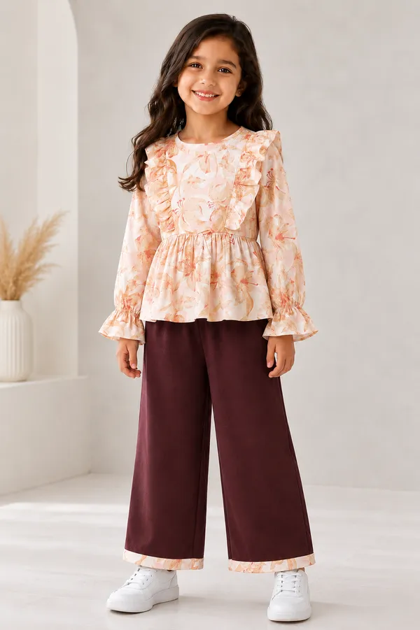 Pink_Floral_Printed_Peplum_Top_For_Girls