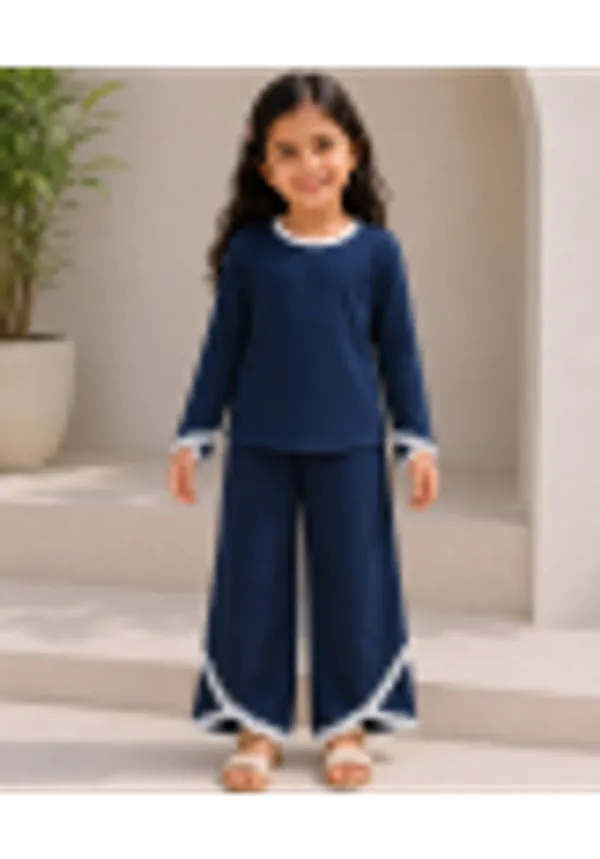 Full_Sleeves_Solid_Lace_Top_And_Plazzo_Pant_Set_Navy_Blue