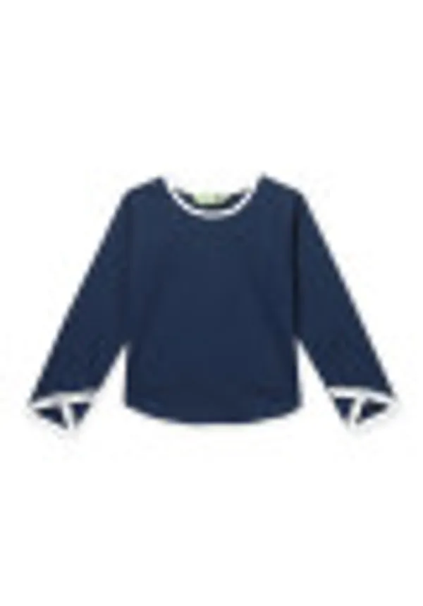 Full_Sleeves_Solid_Lace_Top_And_Plazzo_Pant_Set_Navy_Blue