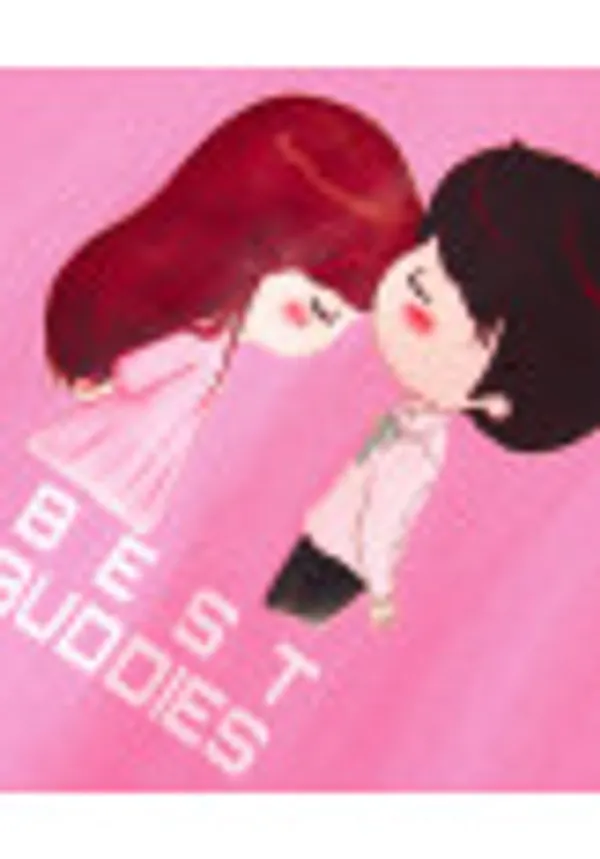 Half_Sleeves_Best_Buddies_Text_Printed