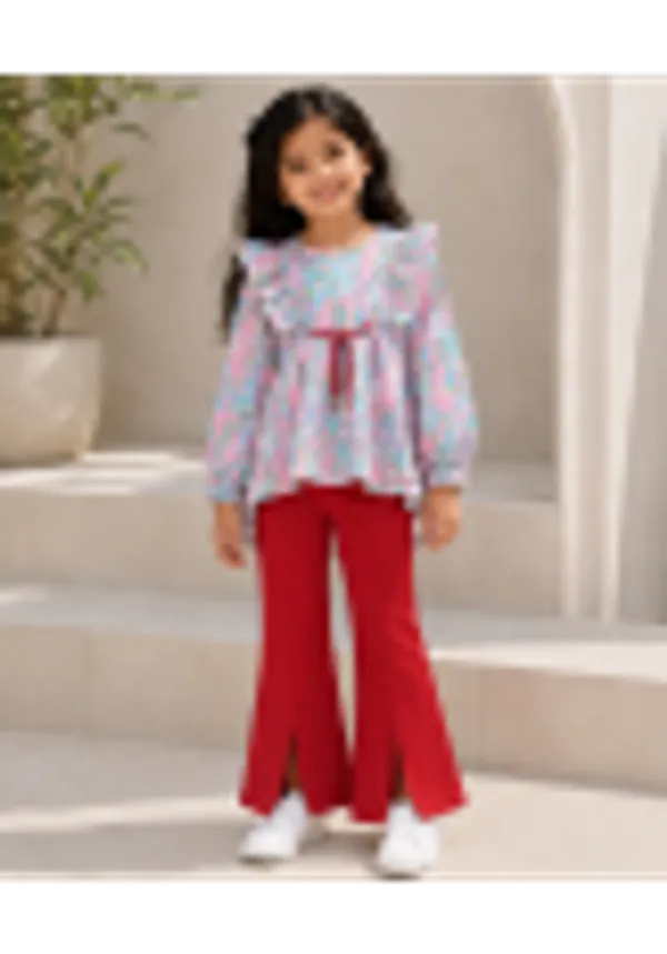 Full_Sleeves_Floral_Printed_Slit_Bell_Bottom_Pink