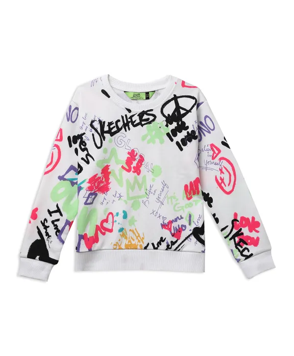 White_Printed_Sweatshirt_For_Girls