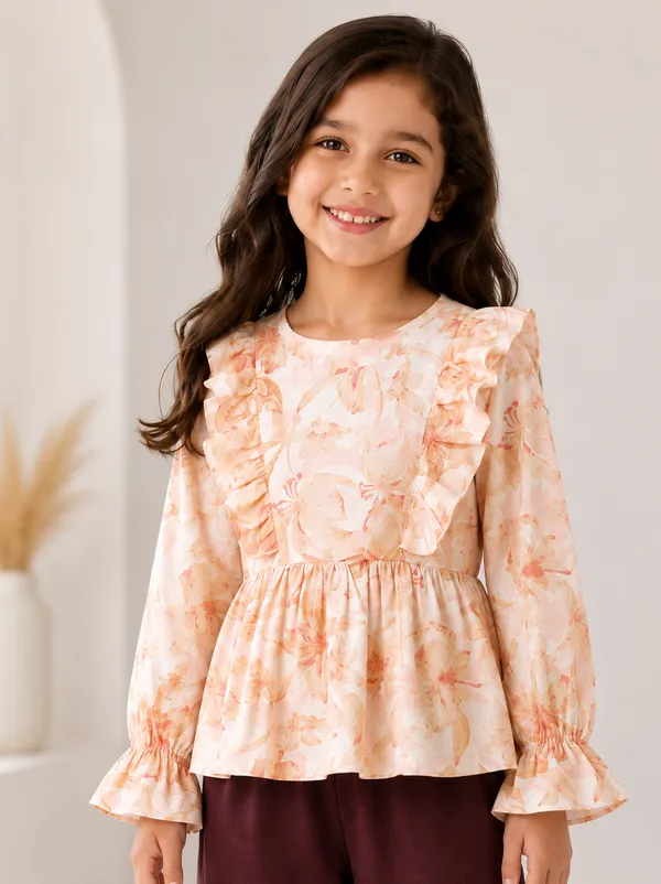 Pink_Floral_Printed_Peplum_Top_For_Girls