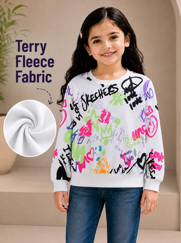 White_Printed_Sweatshirt_For_Girls