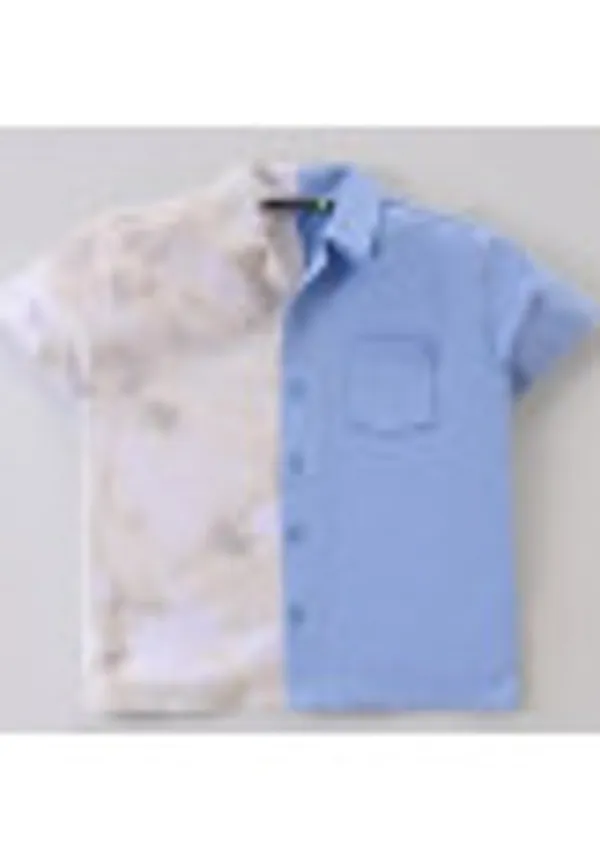 Boy_S_Dual_Color_Funky_Collared_Shirt_With_Shorts_Set