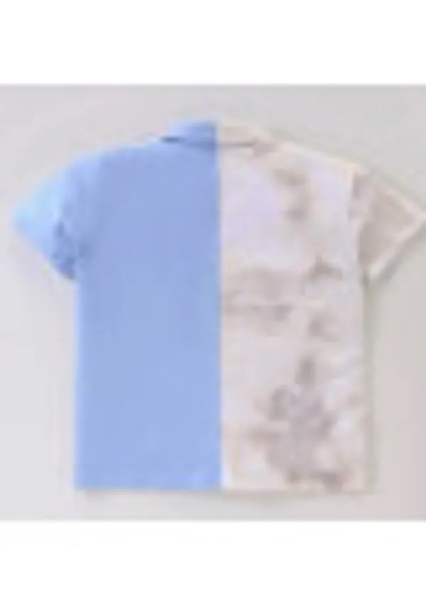 Boy_S_Dual_Color_Funky_Collared_Shirt_With_Shorts_Set