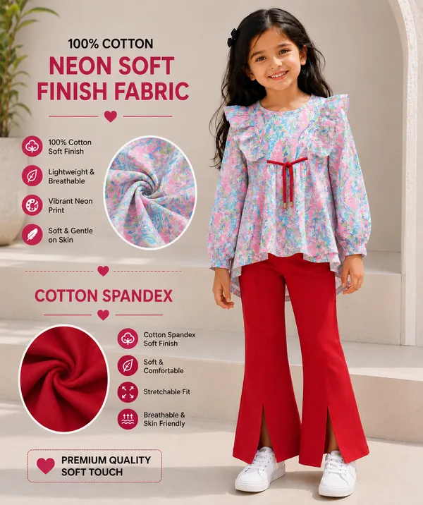 Full_Sleeves_Floral_Printed_Slit_Bell_Bottom_Pink