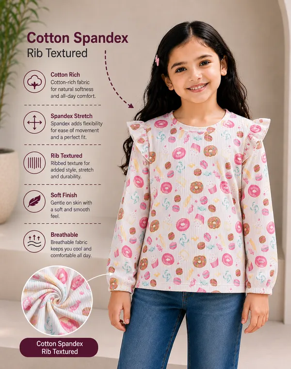 White_Printed_Full_Sleeve_Top_For_Girls