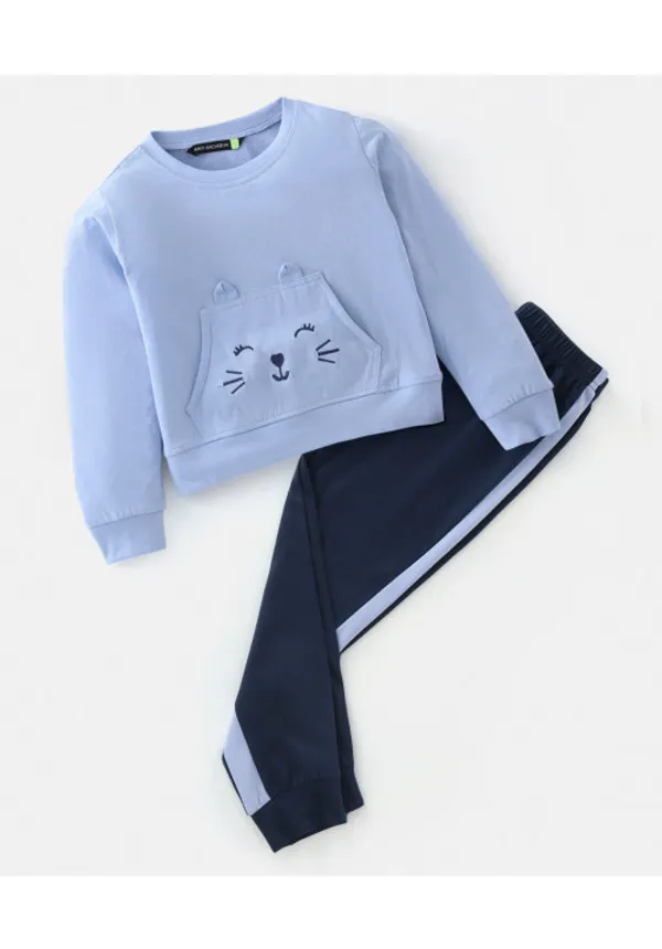 Full_Sleeves_Cat_Face_Detailed_Sweatshirt_Pant_Set