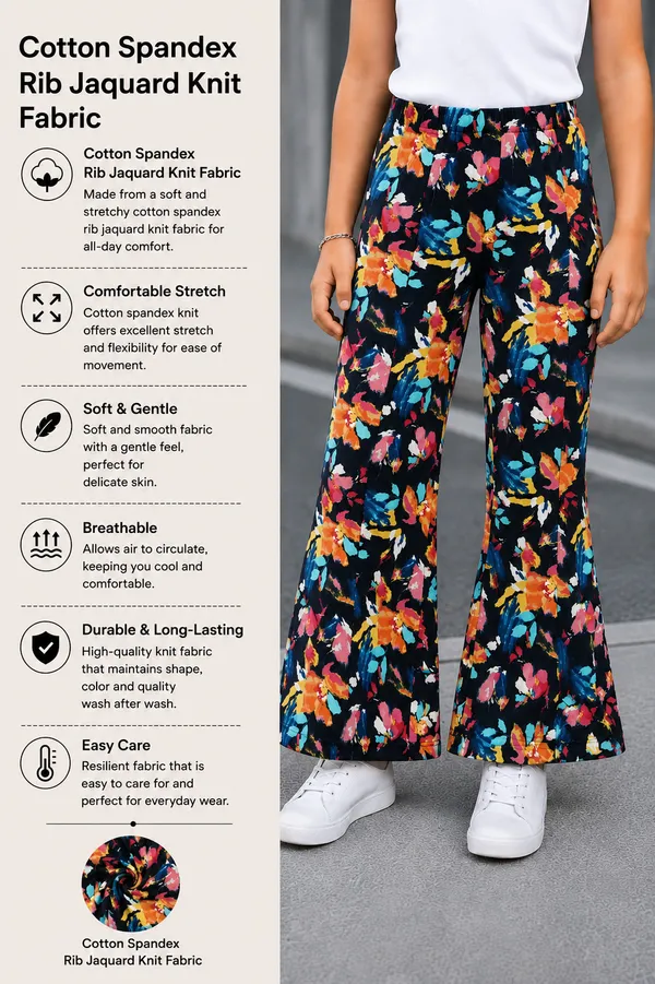 Black_Cotton_Spandex_Floral_Palazzo_Pants_For_Girls