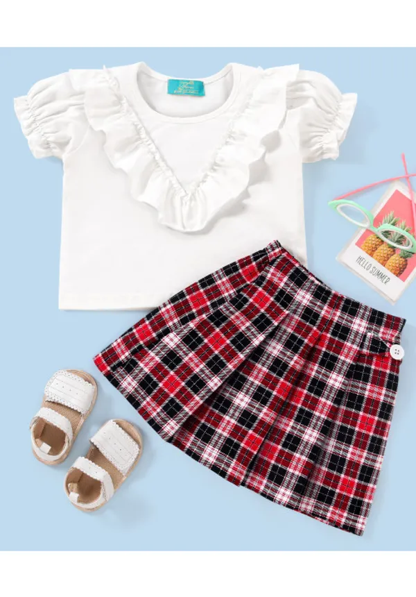 Girl_S_Summer_Bow_Skirt_With_Ruffle_Top