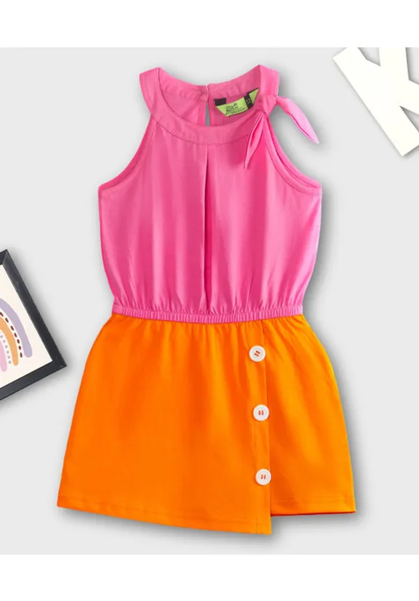 Pure_Cotton_Jersey_Color_Blocked_Halter_Neck_Dress