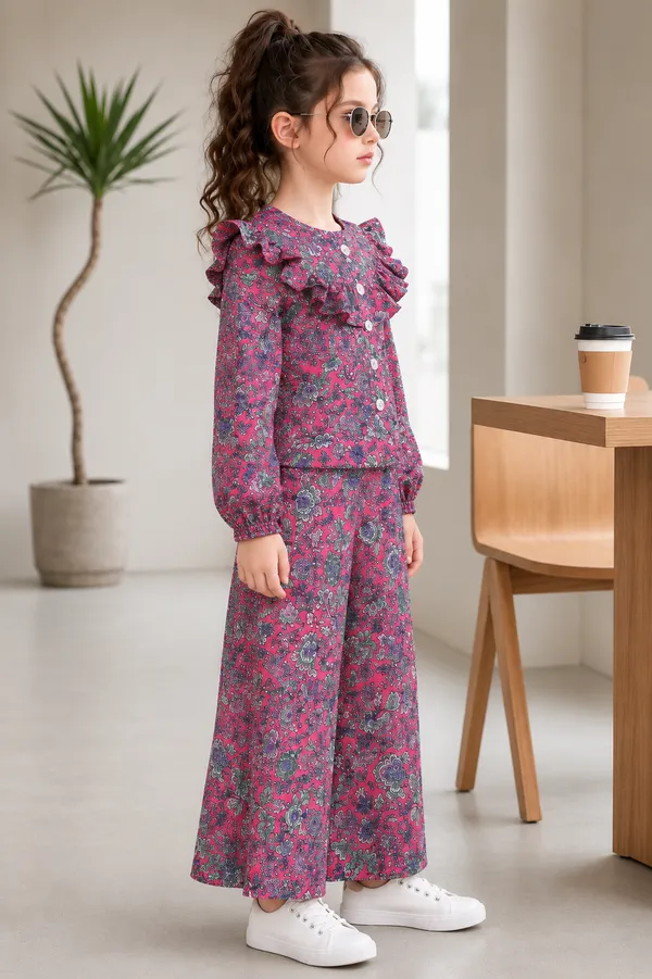 Full_Sleeves_Floral_Printed_Ruffle_Top_And_Plazzo_Set