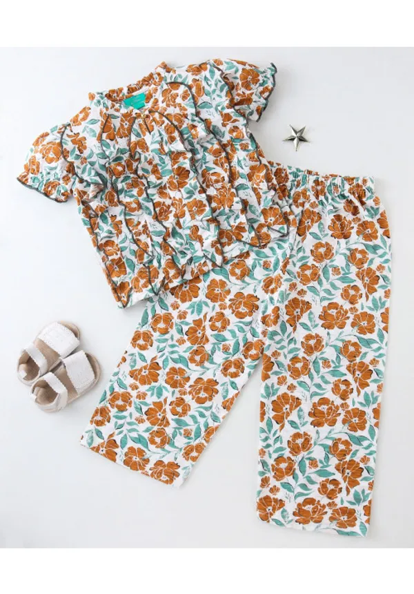 Half_Sleeves_Frill_Detailed_Top_With_Pant