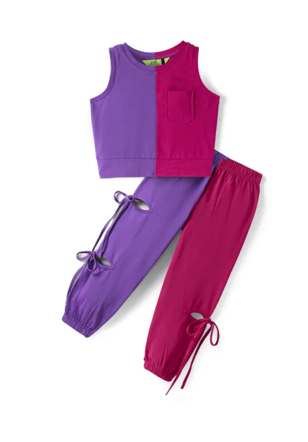 Girl_S_Color_Block_Top_With_Jogger_Set