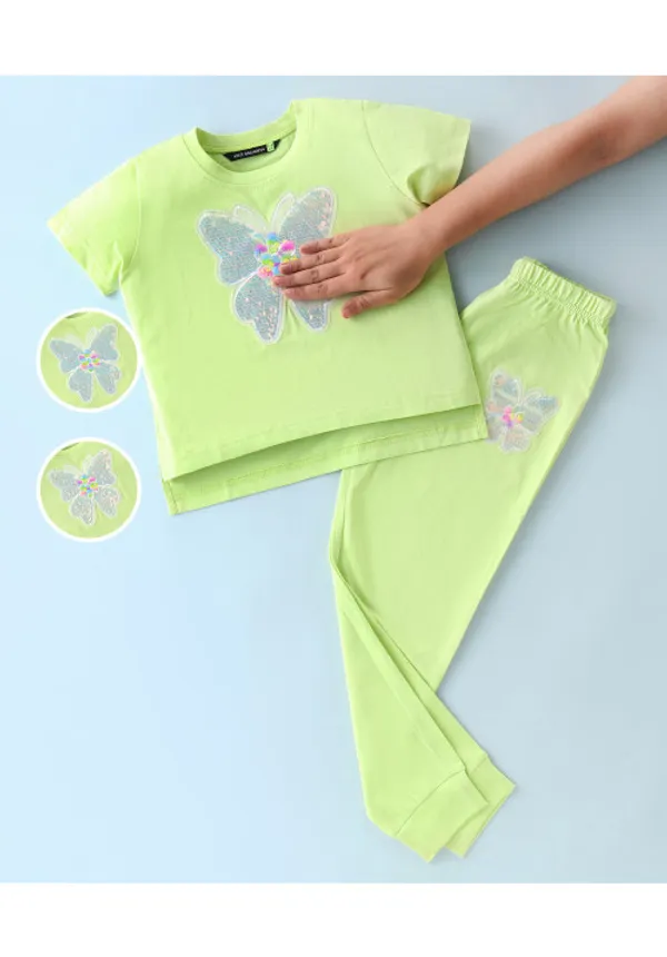 Half_Sleeves_Sequin_Embellished_Top_With_Joggers