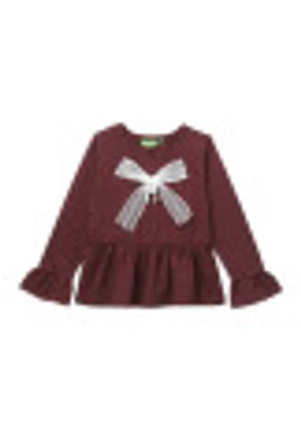 Full_Sleeves_Solid_Fit_And_Flare_Top_With_Ruffle_Bottom_Pant_Set