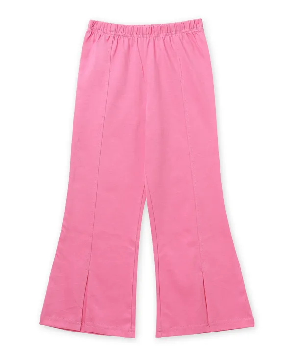 Full_Sleeves_Solid_With_Lace_Fit_And_Flare_Pant_Set_Pink