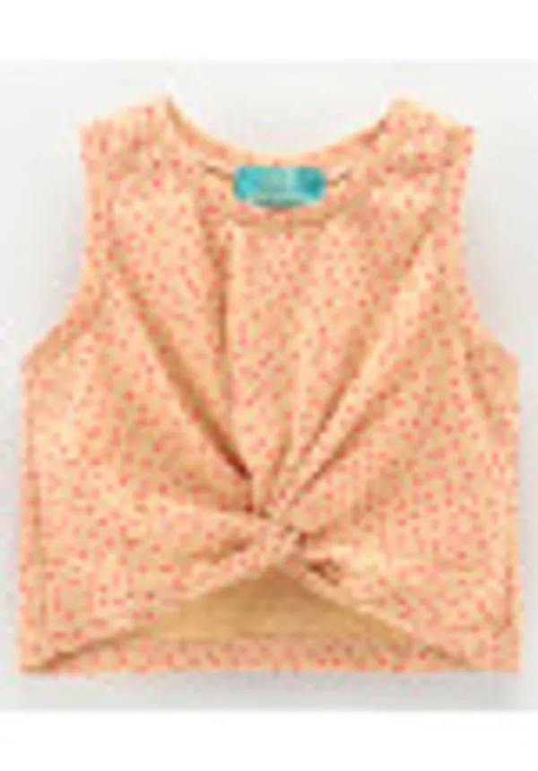 Sleeveless_Dots_Print_Top_With_Shorts