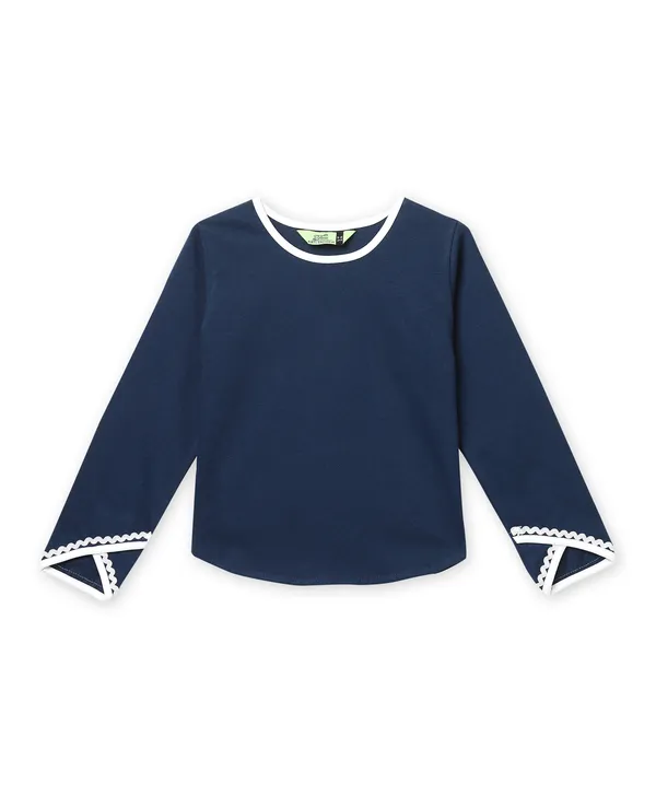 Full_Sleeves_Solid_Lace_Top_And_Plazzo_Pant_Set_Navy_Blue