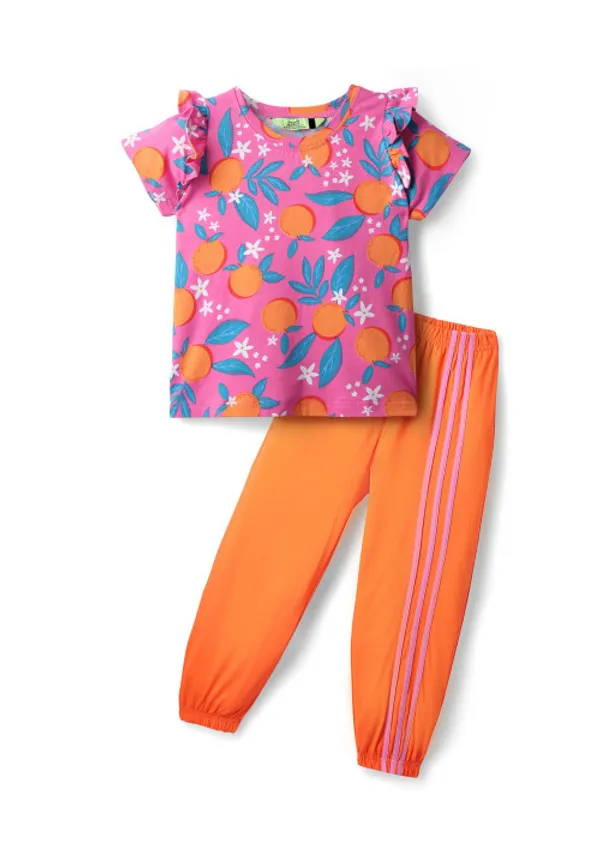 Cotton_Spandex_Lemon_Printed_Ruffle_Top_With_Jogger_Set