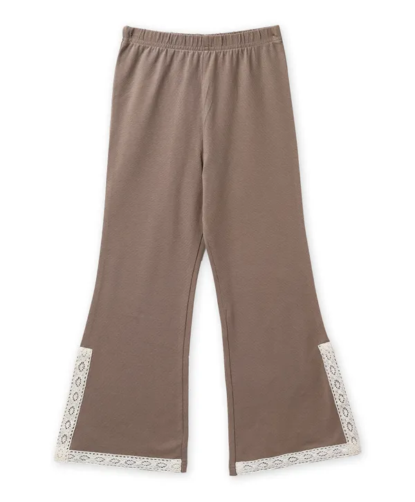 Full_Sleeves_Solid_Lace_And_Flower_Applique_Top_With_Bell_Bottom_Pant_Set_
