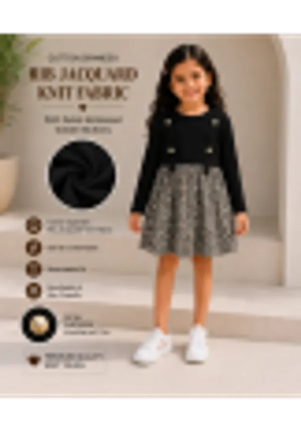Full_Sleeve_Leopard_Printed_Fit_And_Flare_Dress_Black