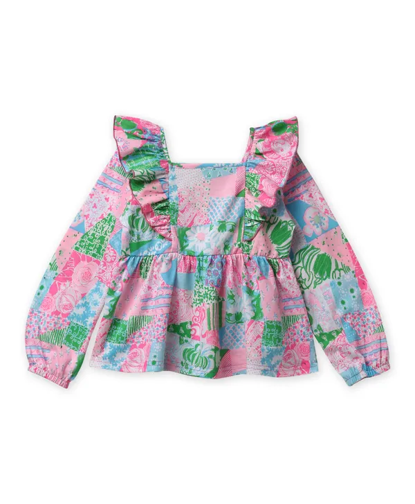 Full_Sleeves_Floral_Printed_Ruffle_Peplum_Top_And_Flared_Pant_Set_