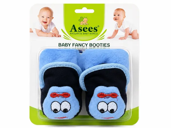 Blue_Plush_Baby_Booties_for_Infants