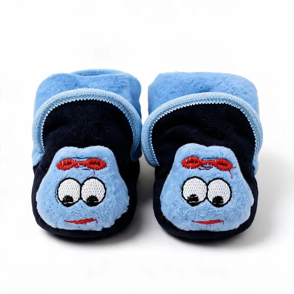 Blue_Plush_Baby_Booties_for_Infants