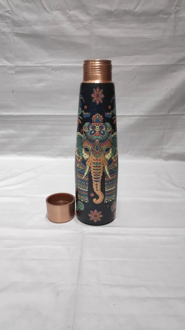 Pure_Copper_Decorative_Elephant_UV_Print_Water_Bottle