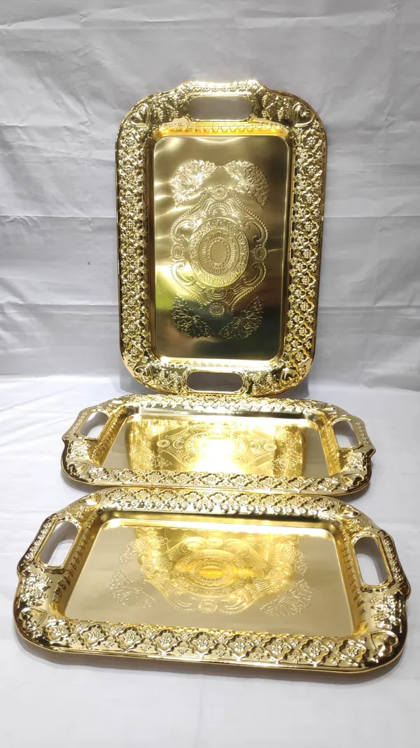 Gold_Finish_Ornate_Floral_Serving_Tray_3pc_Set