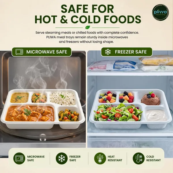 Pliwa_Disposable_Bagasse_Meals_Tray_|_5_Compartment_|_Pack_of_25_|_Non_Toxic,_Compostable_|_Sturdy,_Microwave_Safe,_Leak-Resistant_|_Sugarcane_Bagasse_Eco-Friendly_Square_Plates_(White)