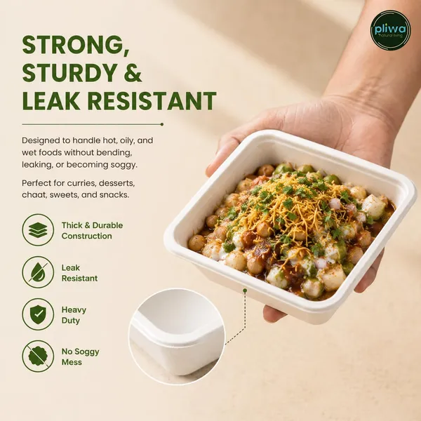 Pliwa_Disposable_Bowl_|_Dona_|_4*4_-_Pack_of_100_|_Non_Toxic,_Compostable_|_Sturdy,_Microwave_Safe,_Leak-Resistant_|_Sugarcane_Bagasse_Eco-Friendly_Square_Bowl_(White)