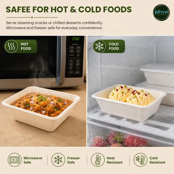 Pliwa_Disposable_Bowl_|_Dona_|_4*4_-_Pack_of_100_|_Non_Toxic,_Compostable_|_Sturdy,_Microwave_Safe,_Leak-Resistant_|_Sugarcane_Bagasse_Eco-Friendly_Square_Bowl_(White)
