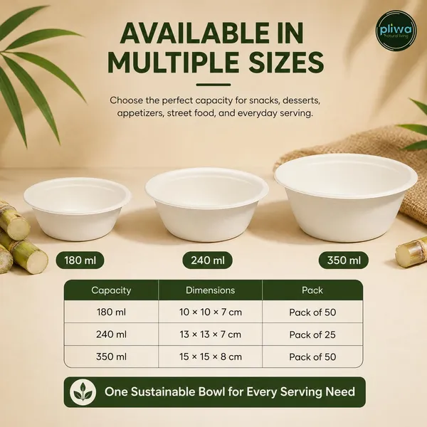 Pliwa_Disposable_Bowl_|_Round_Bowl_|_240_ml_-_Pack_of_50_|_Non_Toxic,_Compostable_|_Sturdy,_Microwave_Safe,_Leak-Resistant_|_Sugarcane_Bagasse_Eco-Friendly_Round_Bowl_(White)