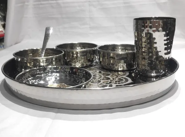 Decorative_Laser_Pattern_SS_Thali_Serving_7pc_Set