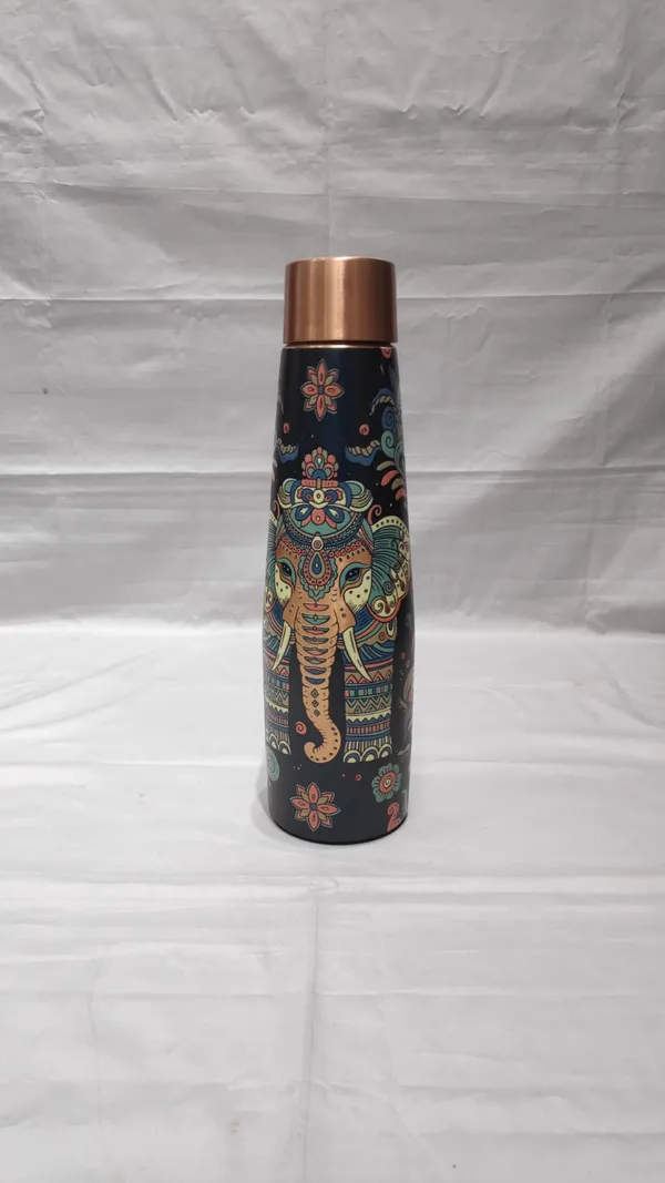 Pure_Copper_Decorative_Elephant_UV_Print_Water_Bottle